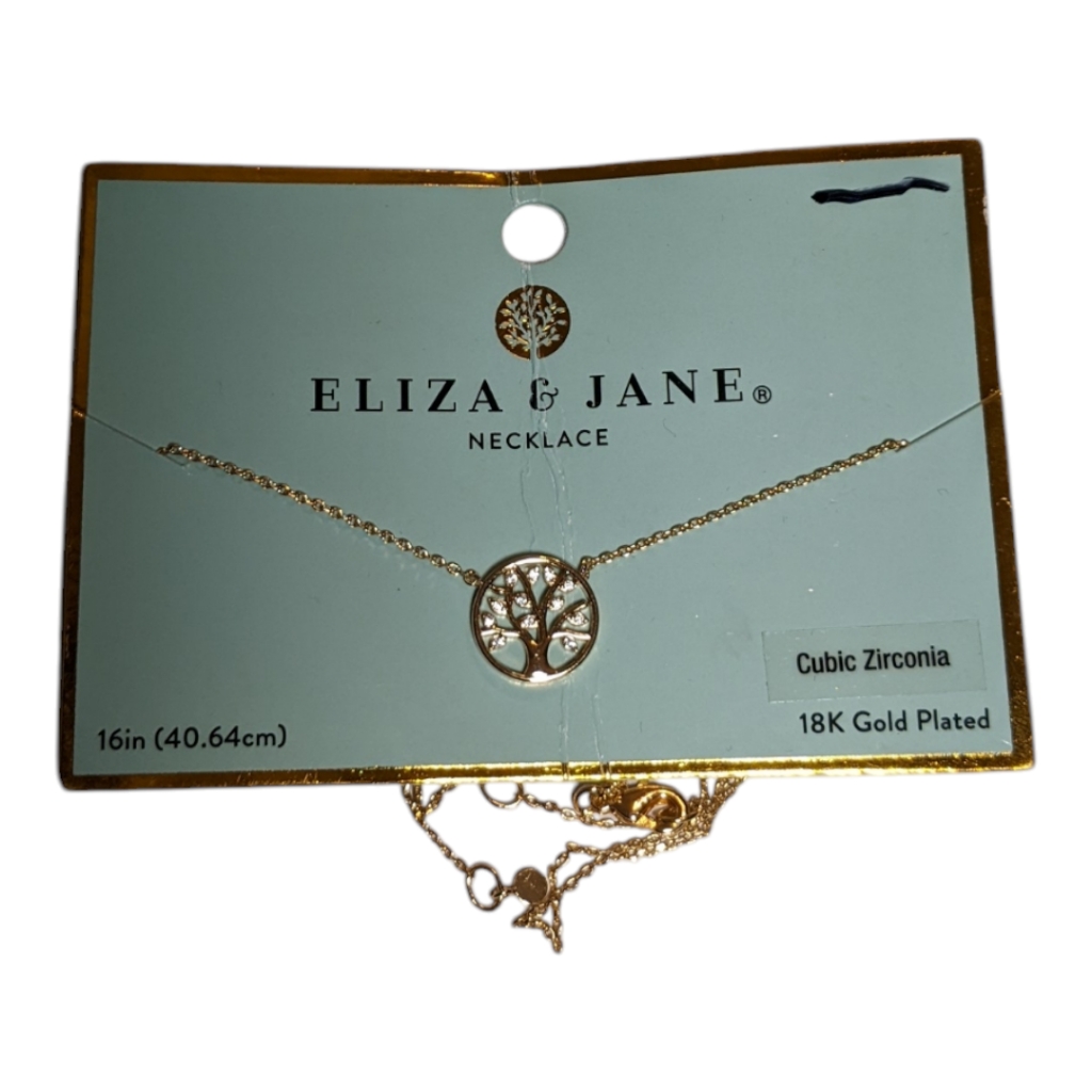 Eliza & Jane Necklace Cubic Zirconia 18k Gold Plated Necklace